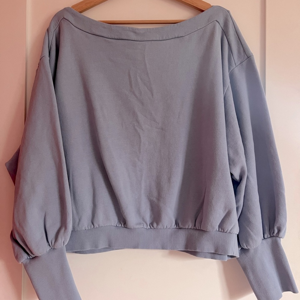 Maeve by Anthropologie 2X Boatneck Sweatshirt (light blue)